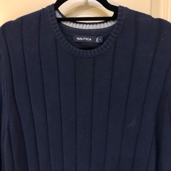 Navy Nautica Crew Neck Sweater - Picture 3 of 6